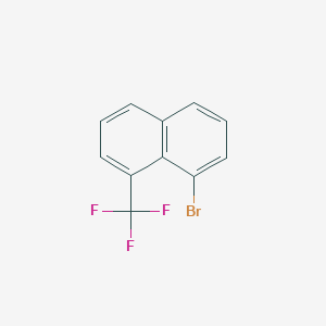 1-Bromo-8-(trifluoromethyl)naphthalene chemical structure (CAS 852103-59-4)