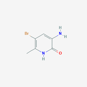 3-Amino-5-bromo-6-methylpyridin-2-ol chemical structure (CAS 85216-55-3)