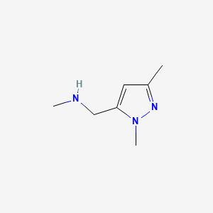 1-(1,3-Dimethyl-1H-pyrazol-5-yl)-N-methylmethanamine chemical structure (CAS 852227-87-3)