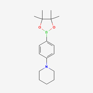 1-(4-(4,4,5,5-Tetramethyl-1,3,2-dioxaborolan-2-yl)phenyl)piperidine chemical structure (CAS 852227-96-4)
