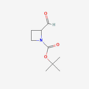 tert-Butyl 2-formylazetidine-1-carboxylate chemical structure (CAS 852324-38-0)