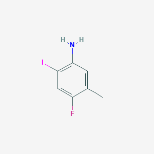 4-Fluoro-2-iodo-5-methylaniline chemical structure (CAS 85233-15-4)