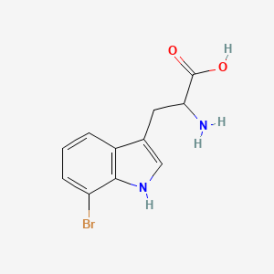 2-Amino-3-(7-bromo-1H-indol-3-yl)propanoic acid chemical structure (CAS 852391-45-8)