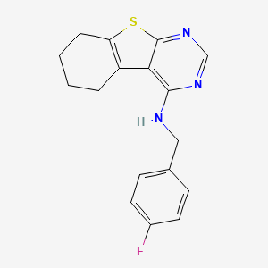 N-(4-Fluorobenzyl)-5,6,7,8-tetrahydrobenzo[4,5]thieno[2,3-d]pyrimidin-4-amine chemical structure (CAS 852407-49-9)