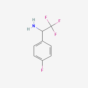 2,2,2-Trifluoro-1-(4-fluorophenyl)ethanamine chemical structure (CAS 852443-99-3)