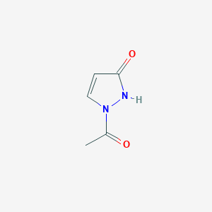 1-Acetyl-1H-pyrazol-3(2H)-one chemical structure (CAS 852471-15-9)