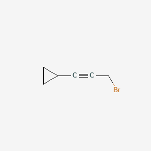 (3-Bromo-1-propyn-1-yl)cyclopropane chemical structure (CAS 852526-08-0)
