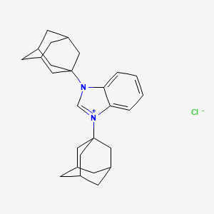 1,3-Di(adamantan-1-yl)-1H-benzo[d]imidazol-3-ium chloride chemical structure (CAS 852634-41-4)