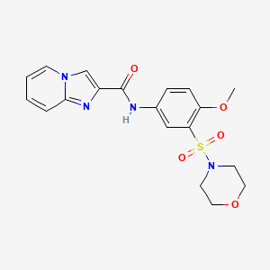 N-(4-Methoxy-3-(morpholinosulfonyl)phenyl)imidazo[1,2-a]pyridine-2-carboxamide chemical structure (CAS 852845-92-2)