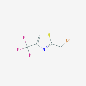 2-(Bromomethyl)-4-(trifluoromethyl)thiazole chemical structure (CAS 852854-41-2)