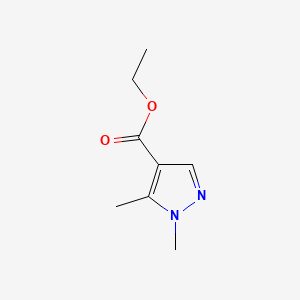 Ethyl 1,5-dimethyl-1H-pyrazole-4-carboxylate chemical structure (CAS 85290-77-3)