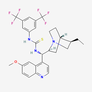 1-(3,5-Bis(trifluoromethyl)phenyl)-3-((S)-((1S,2S,4S,5R)-5-ethylquinuclidin-2-yl)(6-methoxyquinolin-4-yl)methyl)thiourea chemical structure (CAS 852913-19-0)