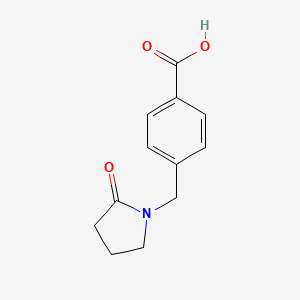 4-((2-Oxopyrrolidin-1-yl)methyl)benzoic acid chemical structure (CAS 852934-02-2)