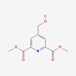 Dimethyl 4-(hydroxymethyl)pyridine-2,6-dicarboxylate chemical structure (CAS 852936-60-8)