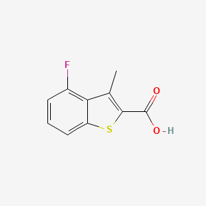 4-Fluoro-3-methylbenzo[b]thiophene-2-carboxylic acid chemical structure (CAS 852940-49-9)