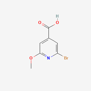 2-Bromo-6-methoxyisonicotinic acid chemical structure (CAS 853029-93-3)