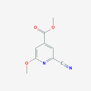 Methyl 2-cyano-6-methoxyisonicotinate chemical structure (CAS 853029-94-4)