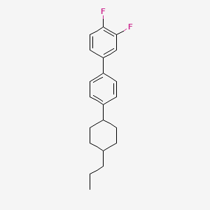 3,4-Difluoro-4'-(trans-4-propylcyclohexyl)-1,1'-biphenyl chemical structure (CAS 85312-59-0)