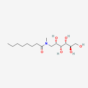 N-Methyl-N-((2S,3R,4R,5R)-2,3,4,5,6-pentahydroxyhexyl)octanamide(Flakes or Chunks) chemical structure (CAS 85316-98-9)