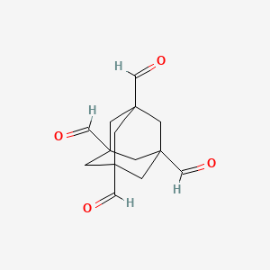 Adamantane-1,3,5,7-tetracarbaldehyde chemical structure (CAS 853347-01-0)