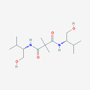 N1,N3-Bis((S)-1-hydroxy-3-methylbutan-2-yl)-2,2-dimethylmalonamide chemical structure (CAS 853406-69-6)