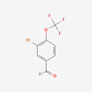 3-Bromo-4-(trifluoromethoxy)benzaldehyde chemical structure (CAS 85366-66-1)