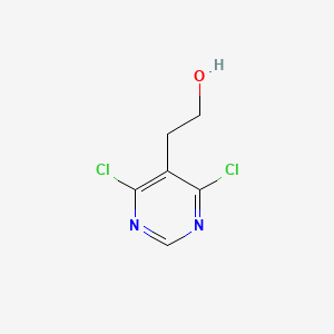 2-(4,6-Dichloro-5-pyrimidyl)ethanol chemical structure (CAS 853680-74-7)