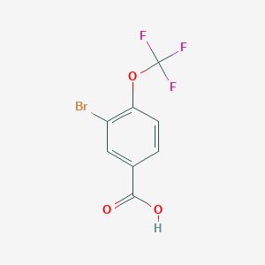 3-Bromo-4-(trifluoromethoxy)benzoic acid chemical structure (CAS 85373-96-2)