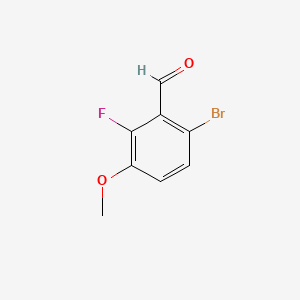 6-Bromo-2-fluoro-3-methoxybenzaldehyde chemical structure (CAS 853792-27-5)