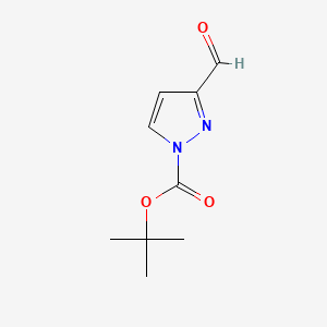 tert-Butyl 3-formyl-1H-pyrazole-1-carboxylate chemical structure (CAS 853803-43-7)