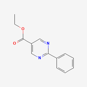 Ethyl 2-phenylpyrimidine-5-carboxylate chemical structure (CAS 85386-14-7)