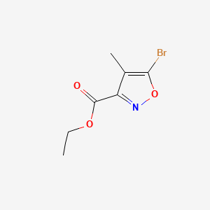Ethyl 5-bromo-4-methylisoxazole-3-carboxylate chemical structure (CAS 854015-42-2)