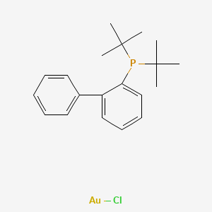 Chloro[2-(di-t-butylphosphino)biphenyl]gold(I) chemical structure (CAS 854045-93-5)