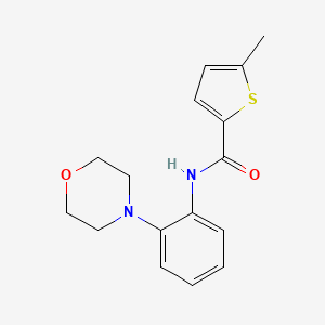 5-Methyl-N-(2-morpholinophenyl)thiophene-2-carboxamide chemical structure (CAS 854135-42-5)