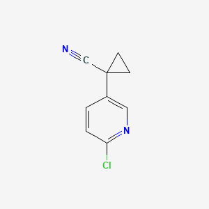 1-(6-Chloropyridin-3-yl)cyclopropanecarbonitrile chemical structure (CAS 854267-89-3)
