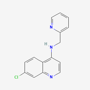 7-Chloro-N-(pyridin-2-ylmethyl)quinolin-4-amine chemical structure (CAS 854355-54-7)