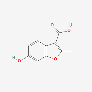 6-Hydroxy-2-methylbenzofuran-3-carboxylic acid chemical structure (CAS 854515-52-9)