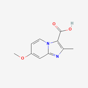 7-Methoxy-2-methylimidazo[1,2-a]pyridine-3-carboxylic acid chemical structure (CAS 854515-83-6)