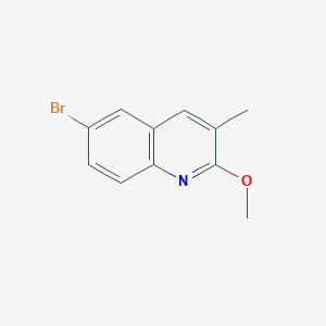 6-Bromo-2-methoxy-3-methylquinoline chemical structure (CAS 854524-01-9)