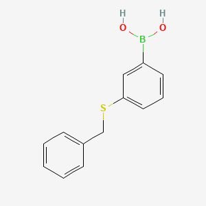 (3-(Benzylthio)phenyl)boronic acid chemical structure (CAS 854778-48-6)