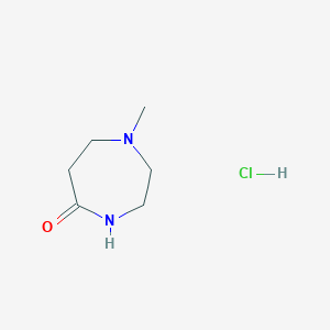 1-Methyl-1,4-diazepan-5-one hydrochloride chemical structure (CAS 854828-87-8)