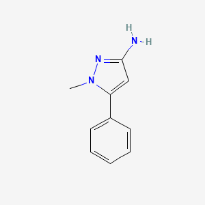 1-Methyl-5-phenyl-1H-pyrazol-3-amine chemical structure (CAS 85485-60-5)