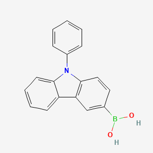 (9-Phenyl-9H-carbazol-3-yl)boronic acid chemical structure (CAS 854952-58-2)