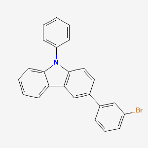 3-(3-Bromophenyl)-9-phenyl-9H-carbazole chemical structure (CAS 854952-59-3)