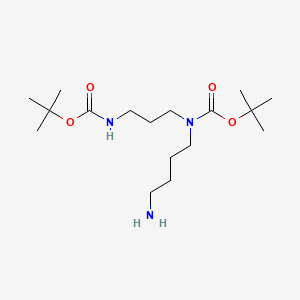 N1,N4-bis-Boc-spermidine chemical structure (CAS 85503-20-4)