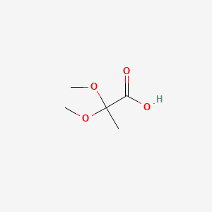 2,2-Dimethoxypropanoic acid chemical structure (CAS 85515-87-3)