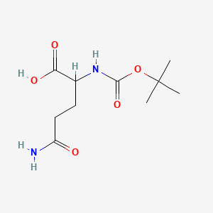 5-Amino-2-((tert-butoxycarbonyl)amino)-5-oxopentanoic acid chemical structure (CAS 85535-45-1)