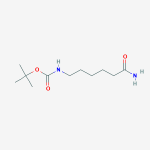tert-Butyl (6-amino-6-oxohexyl)carbamate chemical structure (CAS 85535-56-4)