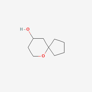 6-Oxaspiro[4.5]decan-9-ol chemical structure (CAS 855398-58-2)