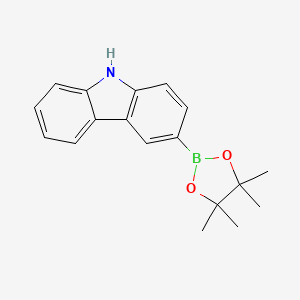 3-(4,4,5,5-Tetramethyl-1,3,2-dioxaborolan-2-yl)carbazole chemical structure (CAS 855738-89-5)